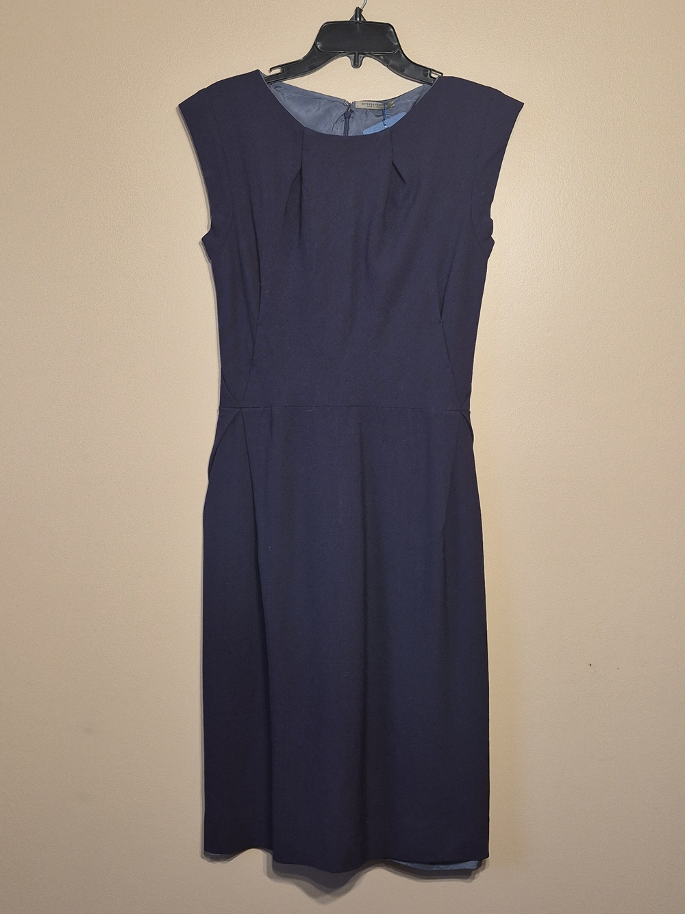 Bottega Veneta Eggplant Cap Sleeve 100% Wool Sheath Dress - Pre-Authenticated